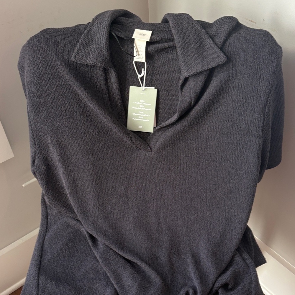 Dark Gray Collared Sweater